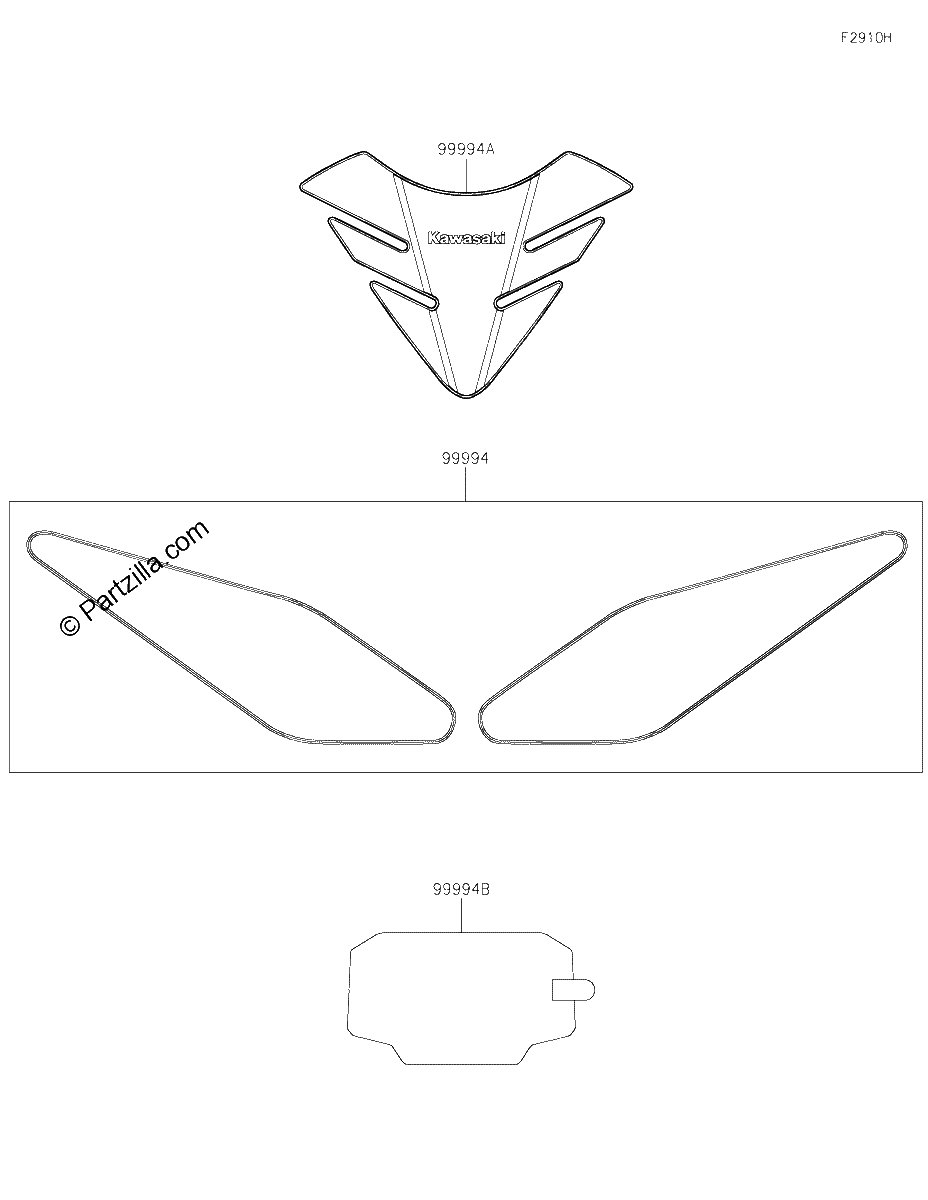 Diagrama de ACCESSORY TANK PADS AND METER FILM