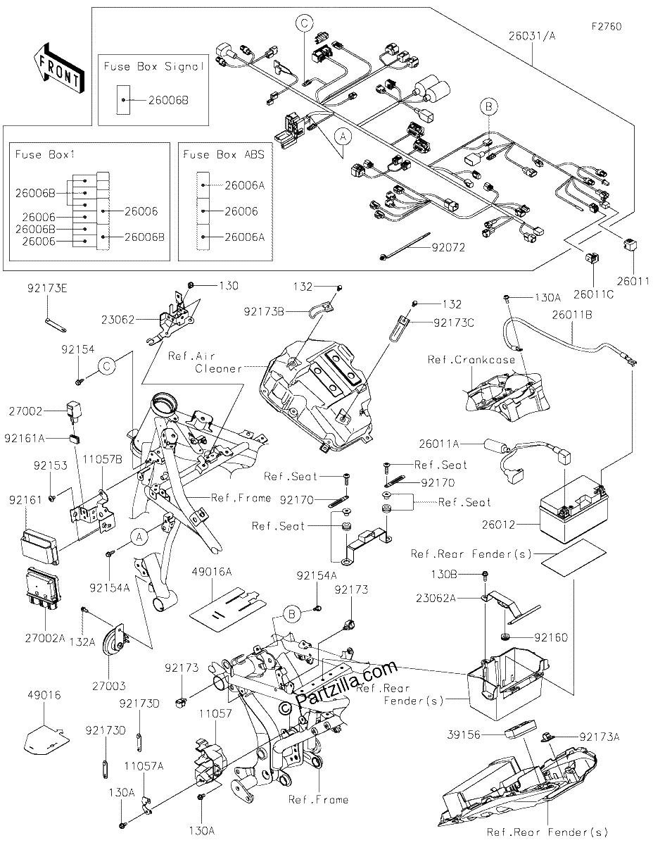 Diagrama de CHASSIS ELECTRICAL EQUIPMENT