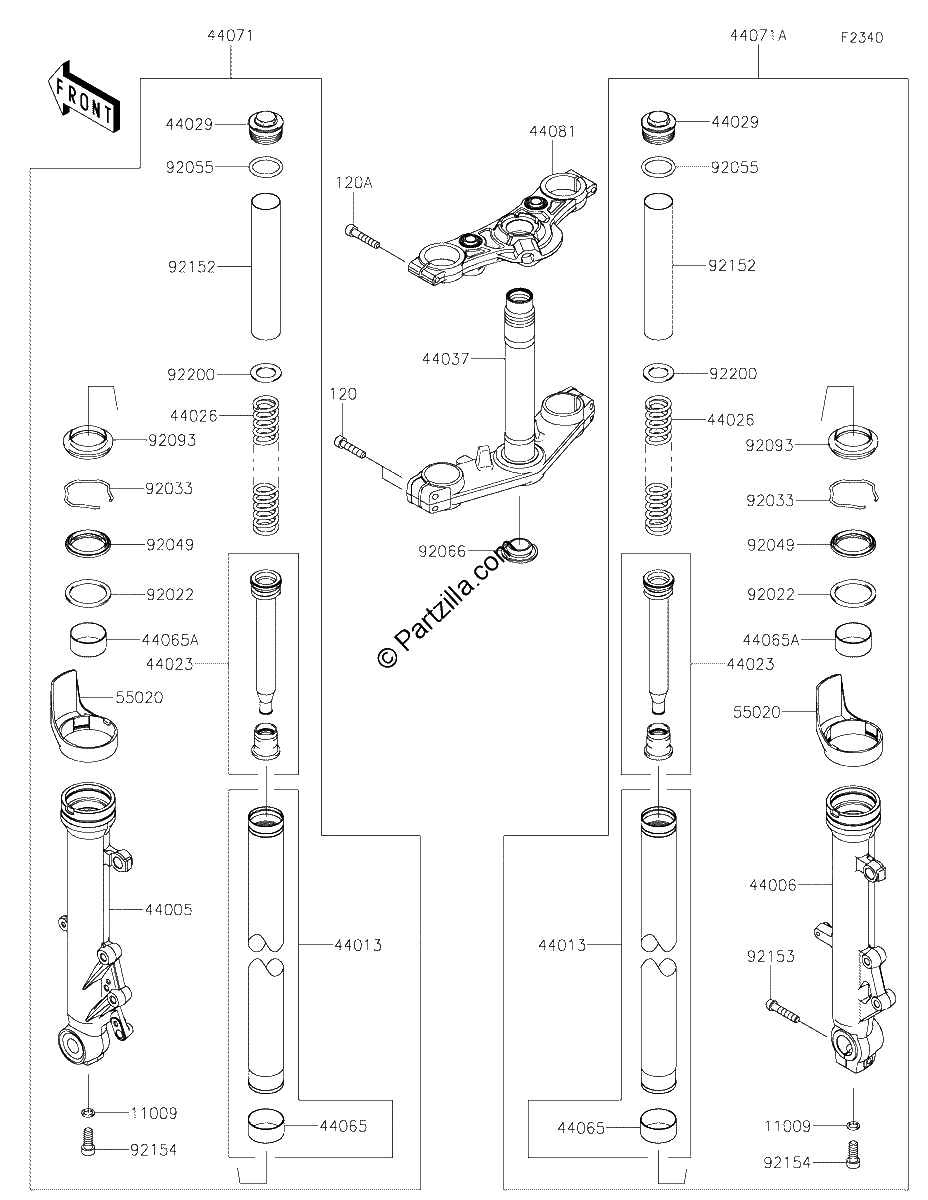 Diagrama de FRONT FORK