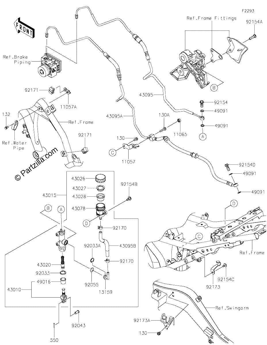 Diagrama de REAR MASTER CYLINDER