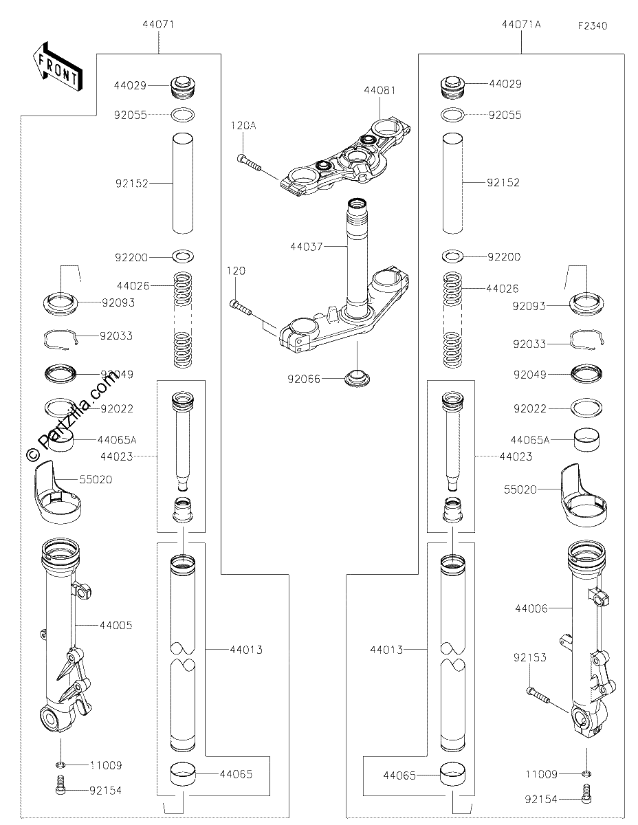 Diagrama de FRONT FORK