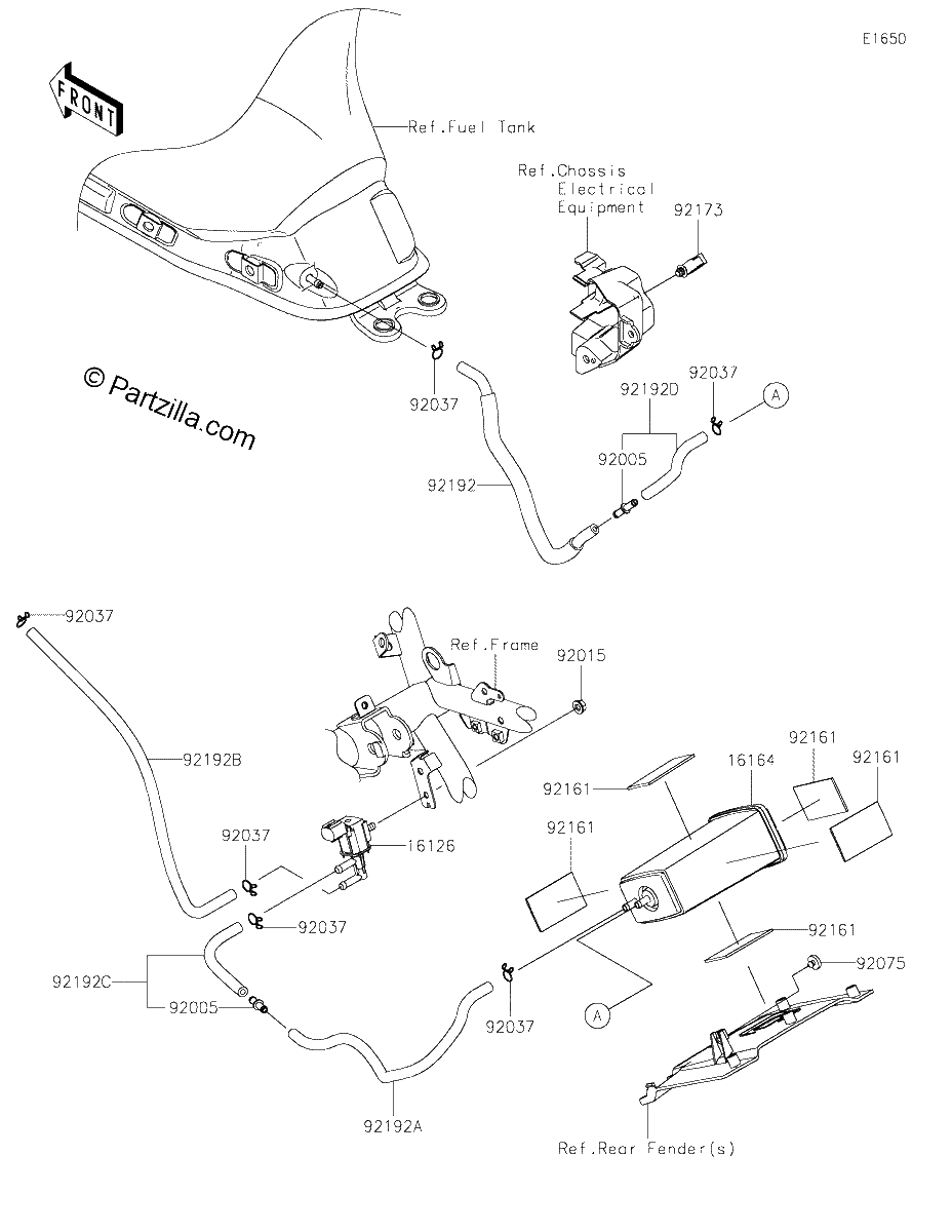 Diagrama de FUEL EVAPORATIVE SYSTEM CA