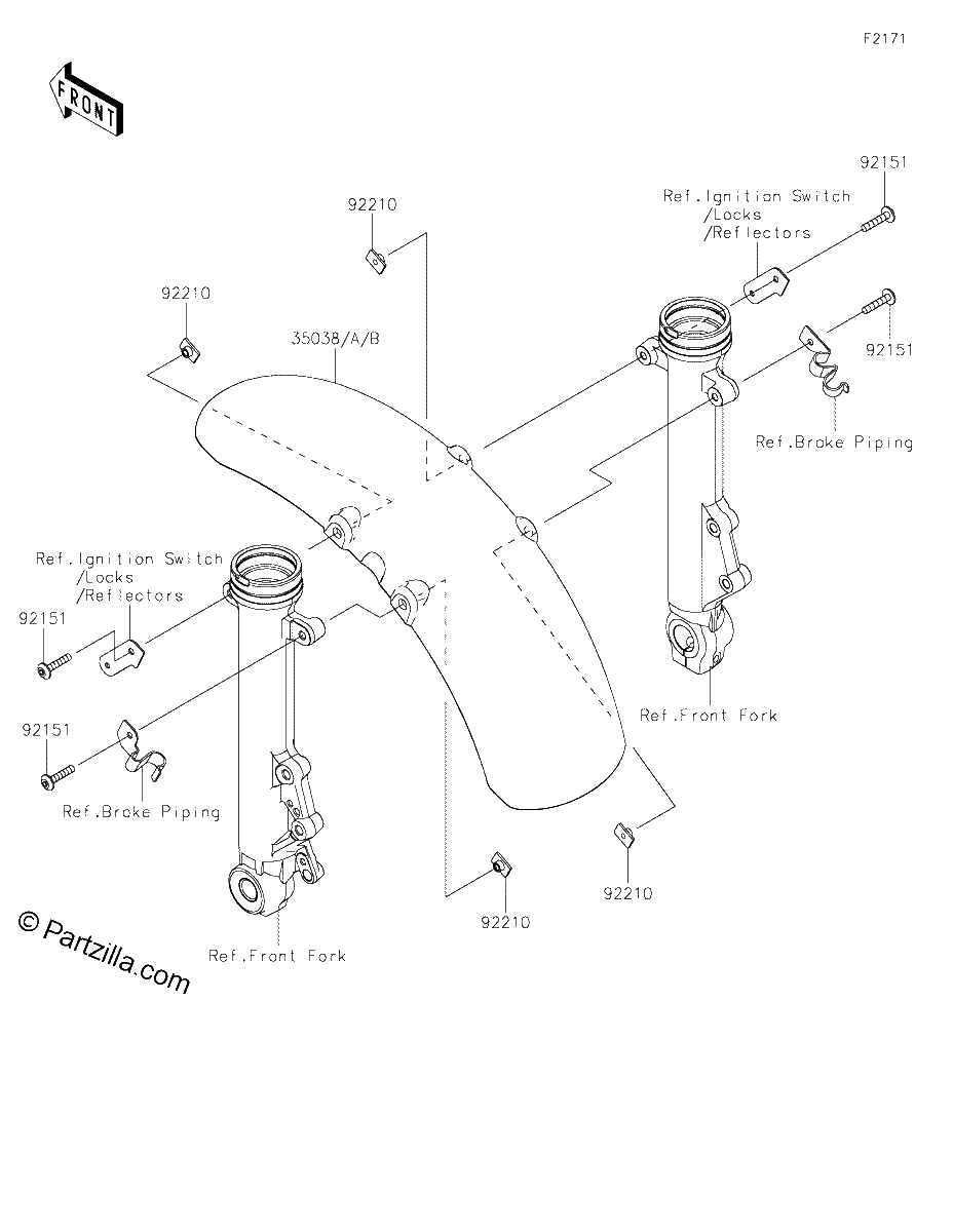 Diagrama de FRONT FENDER S