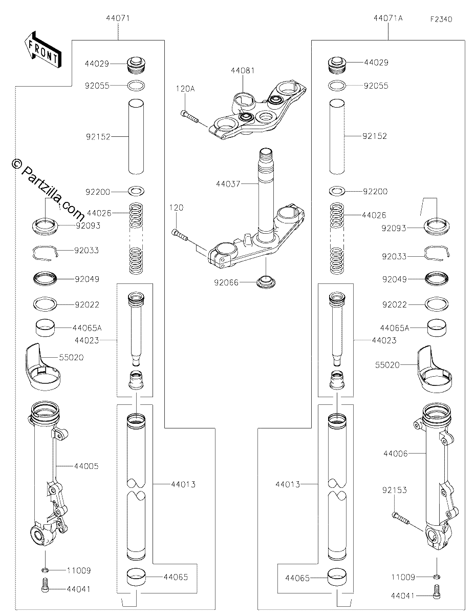 Diagrama de FRONT FORK
