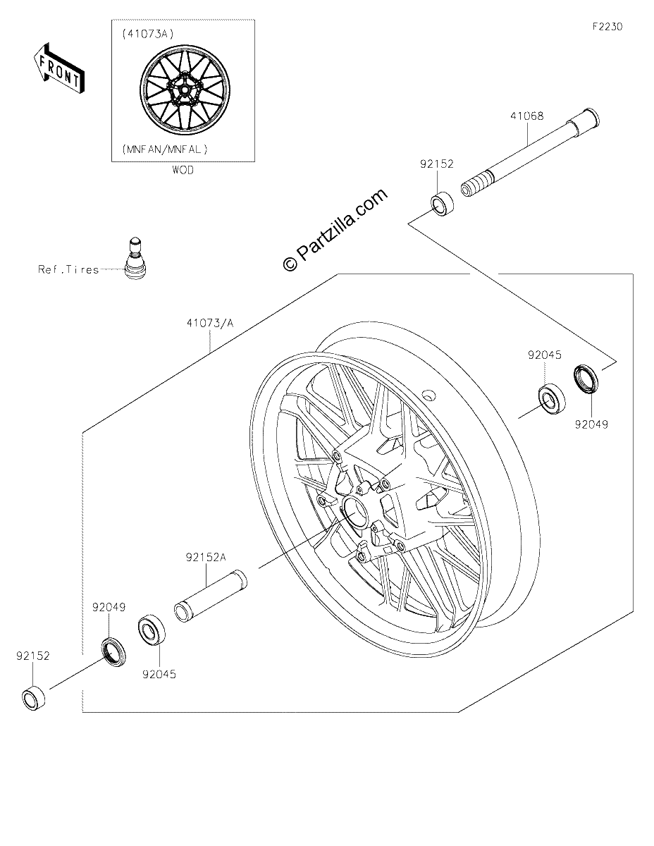 Diagrama de FRONT WHEEL