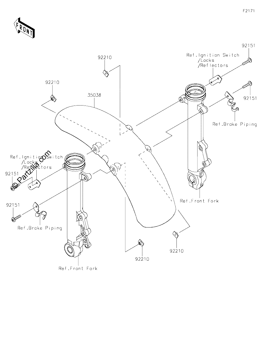 Diagrama de FRONT FENDER S