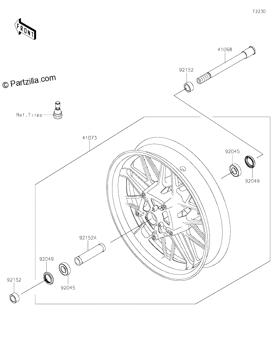 Diagrama de FRONT WHEEL