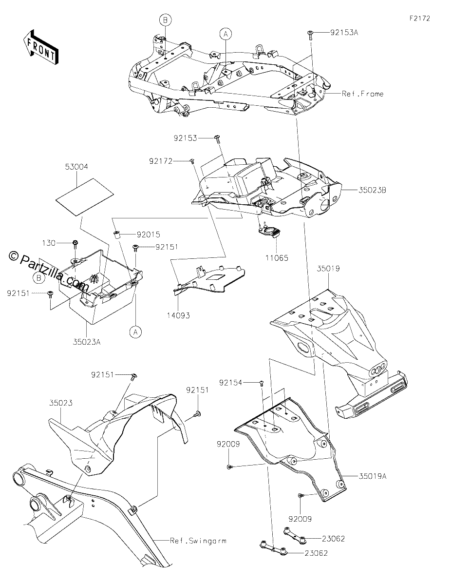 Diagrama de REAR FENDER S