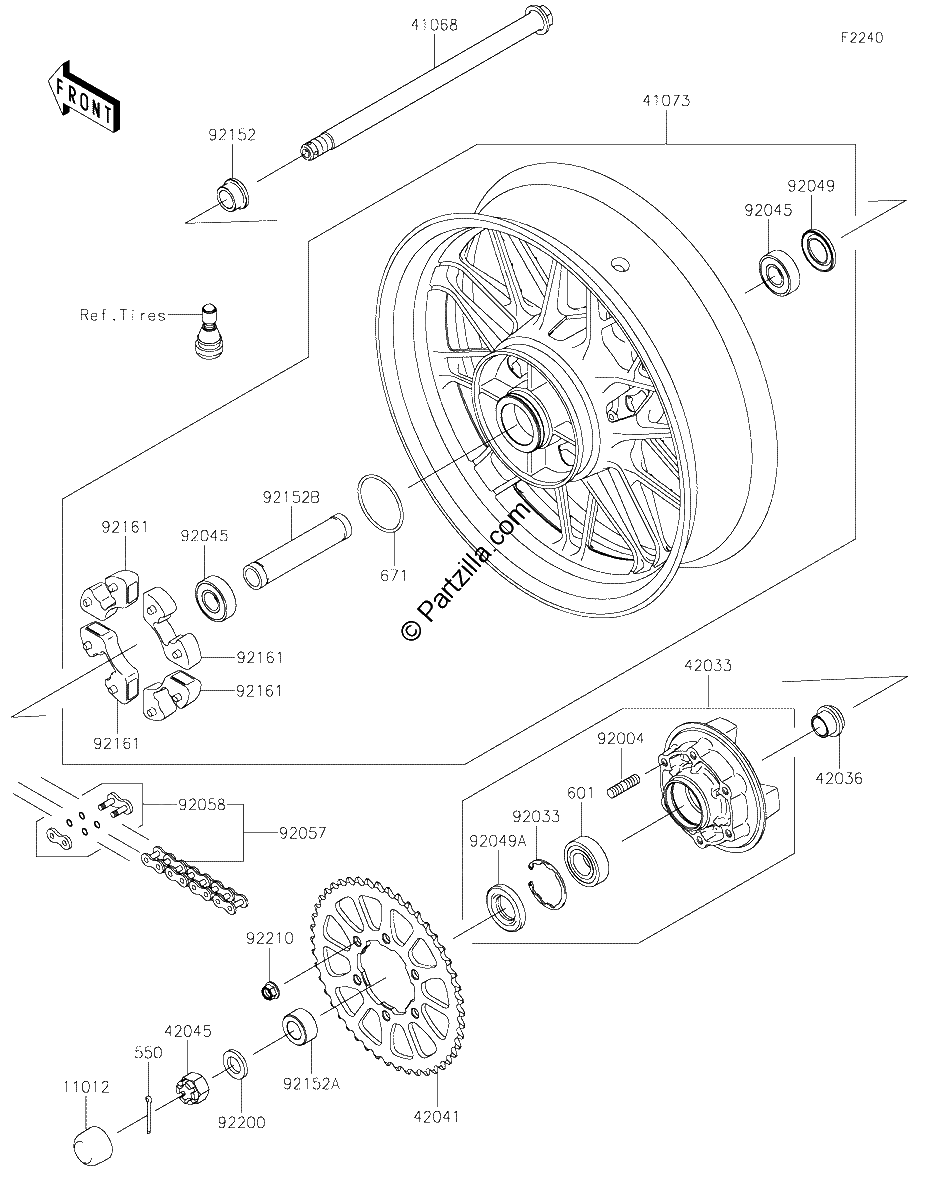 Diagrama de REAR WHEEL CHAIN