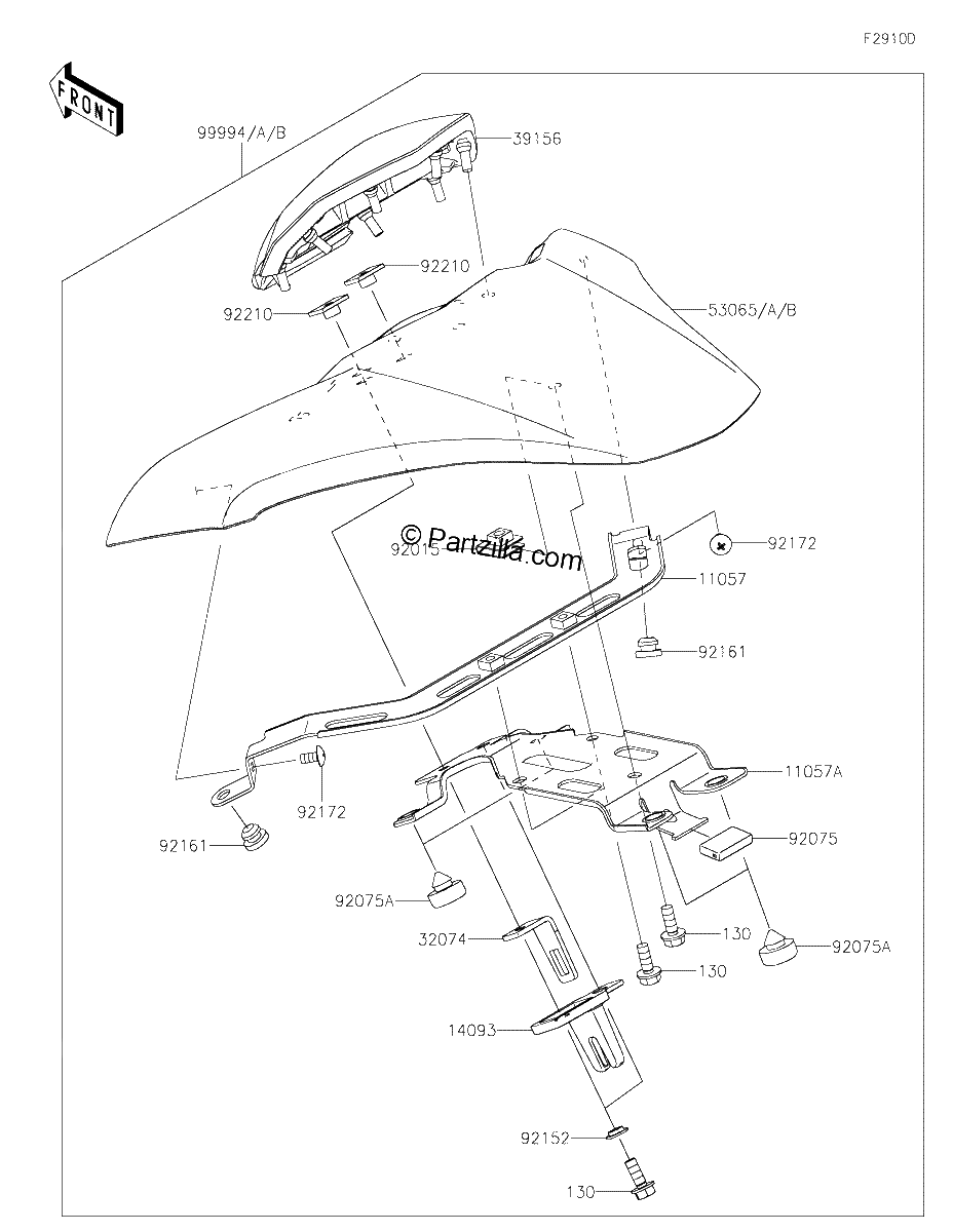 Diagrama de ACCESSORY PILLION SEAT COVER