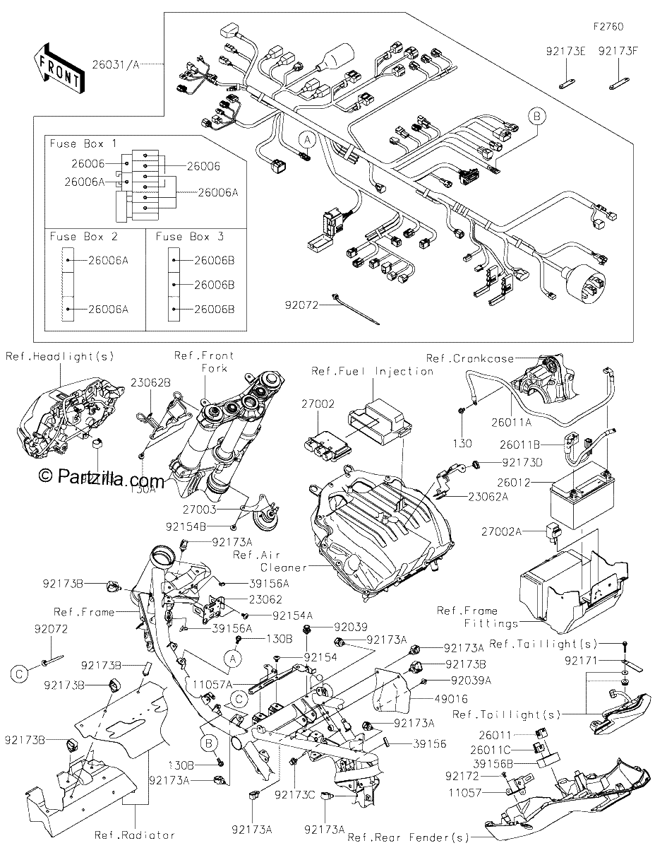 Diagrama de CHASSIS ELECTRICAL EQUIPMENT