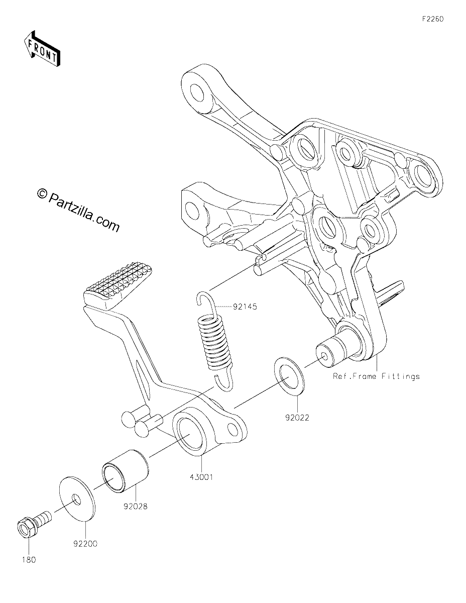 Diagrama de BRAKE PEDAL TORQUE LINK