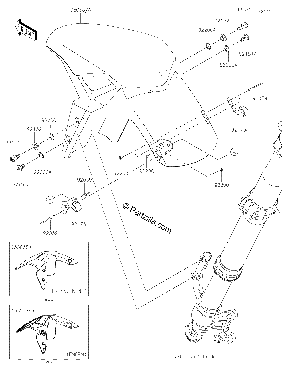 Diagrama de FRONT FENDER S