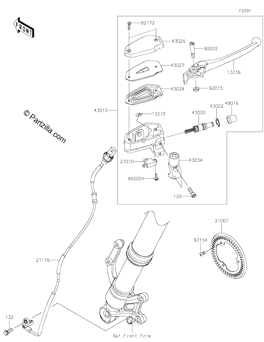 Diagrama de FRONT MASTER CYLINDER