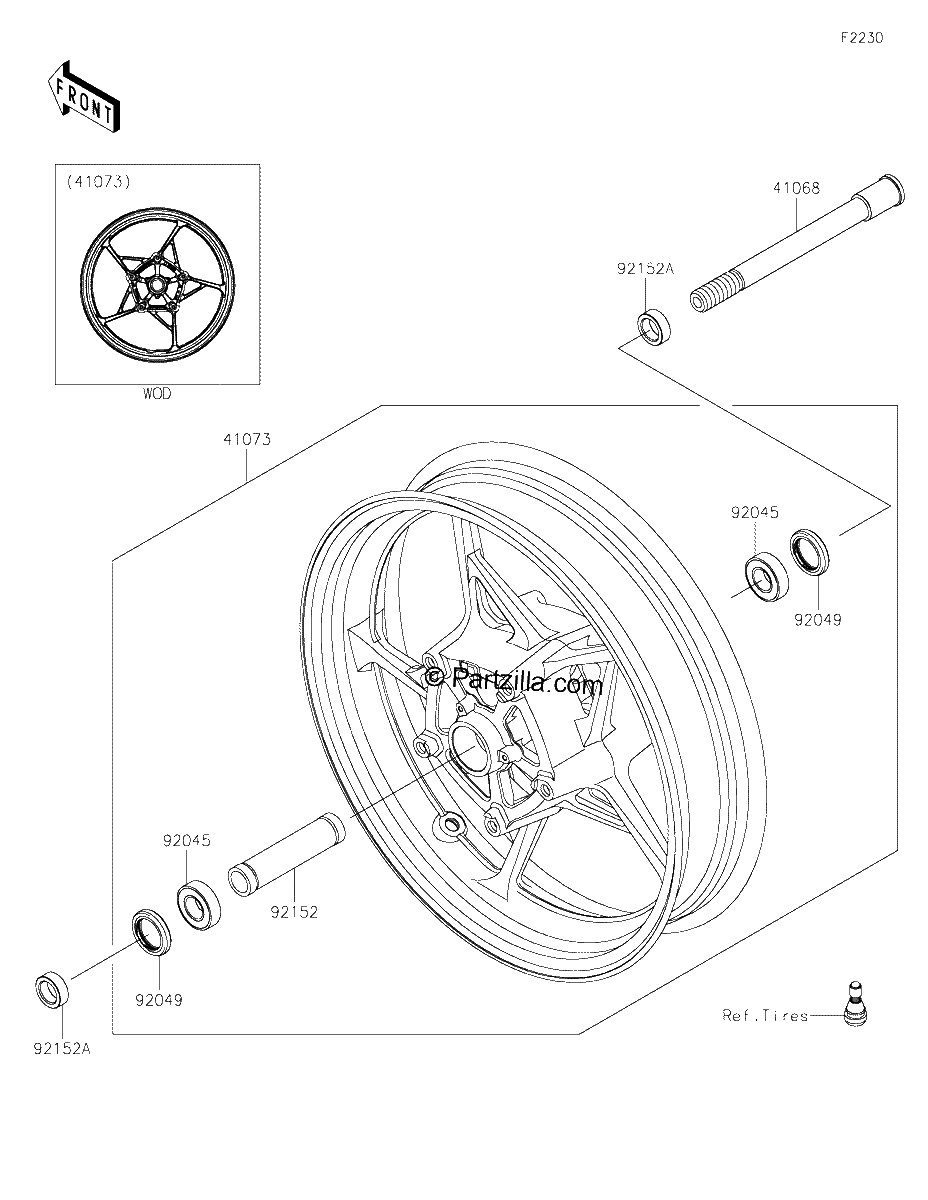 Diagrama de FRONT WHEEL