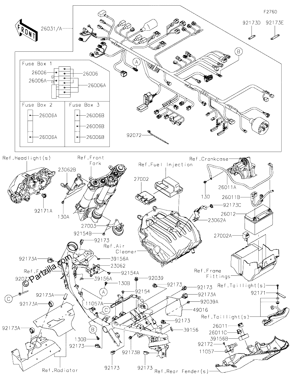 Diagrama de CHASSIS ELECTRICAL EQUIPMENT