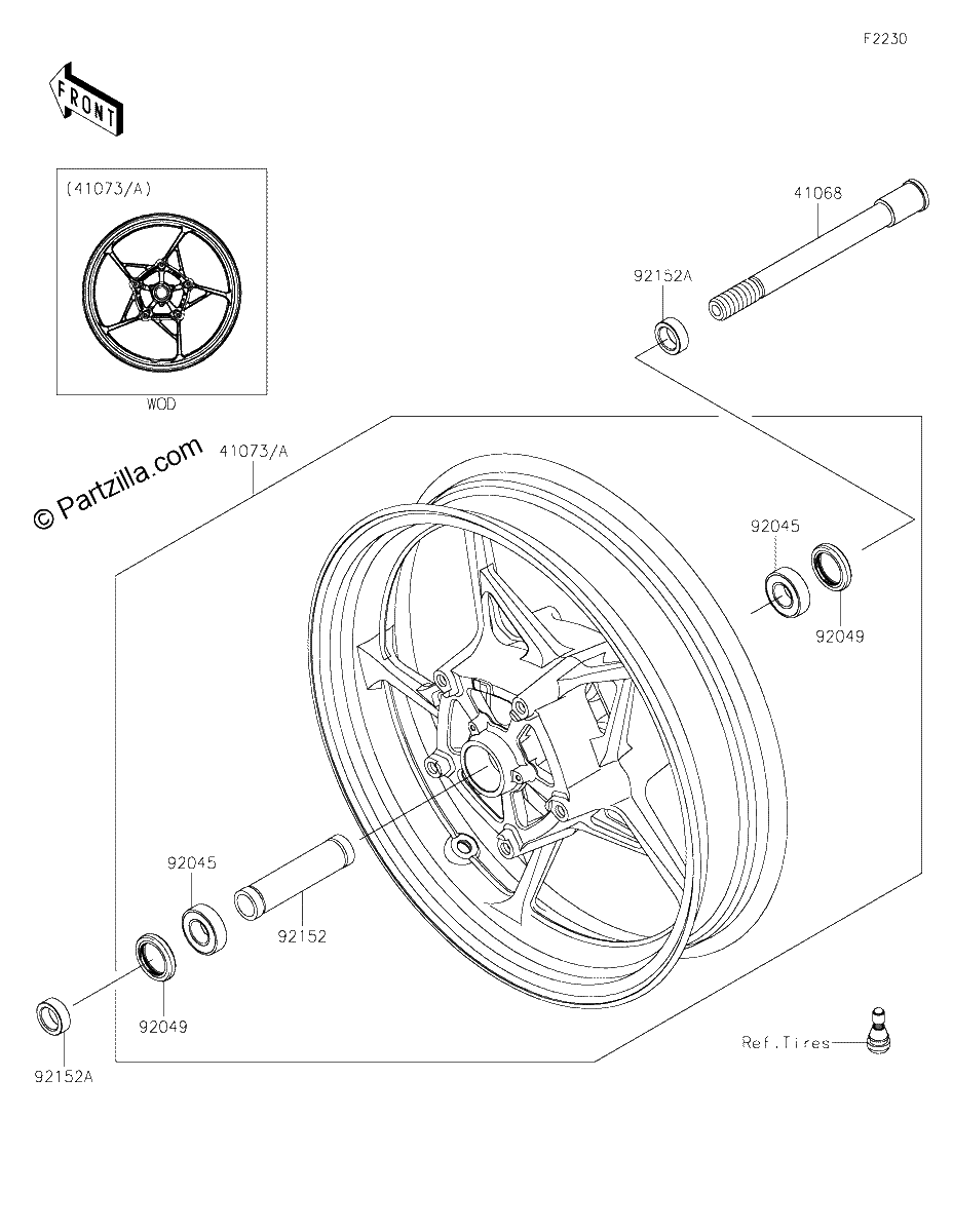 Diagrama de FRONT WHEEL