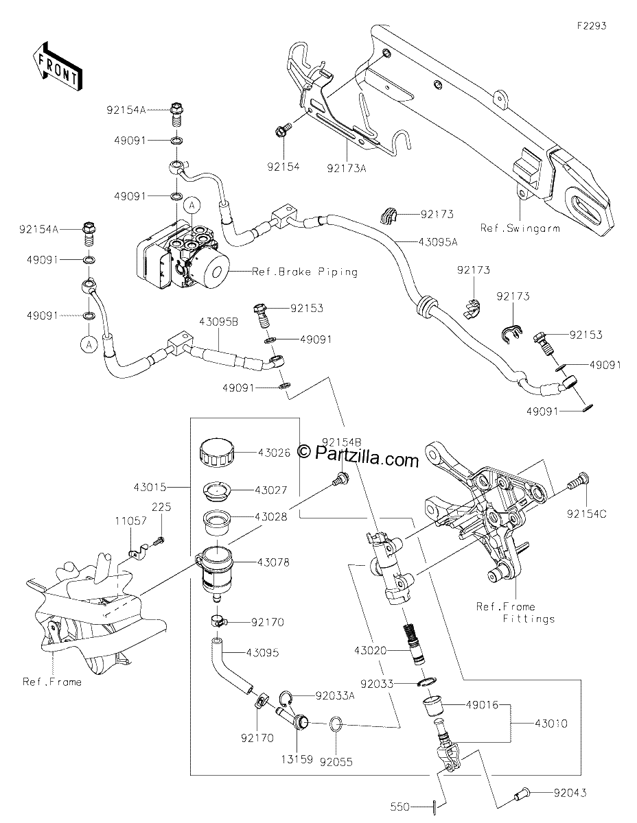 Diagrama de REAR MASTER CYLINDER