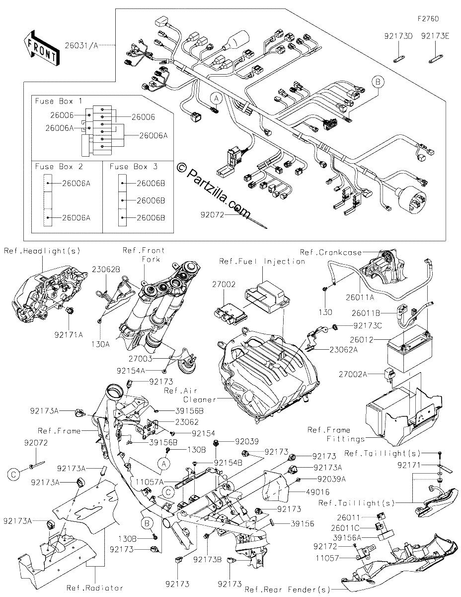 Diagrama de CHASSIS ELECTRICAL EQUIPMENT
