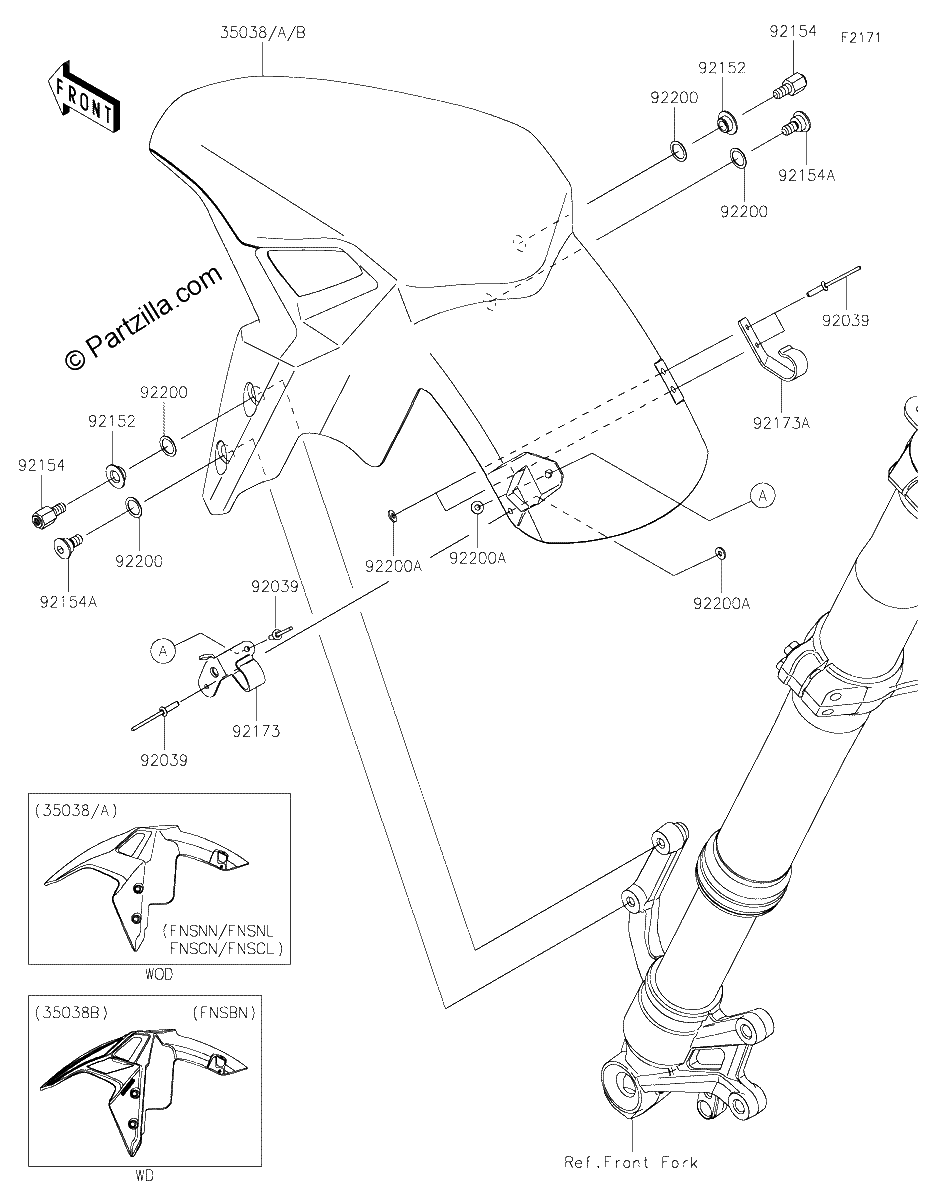 Diagrama de FRONT FENDER S