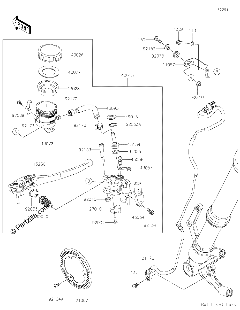 Diagrama de FRONT MASTER CYLINDER