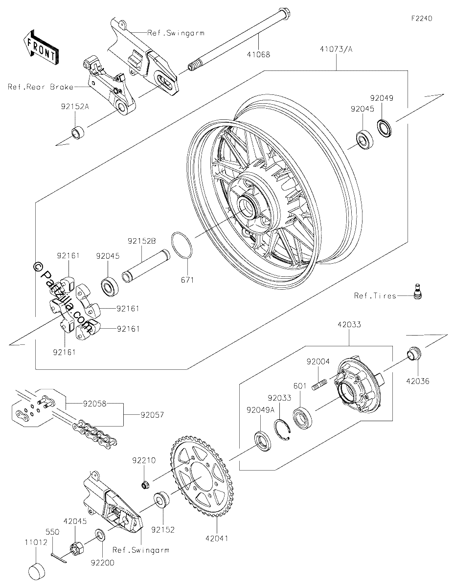 Diagrama de REAR WHEEL CHAIN