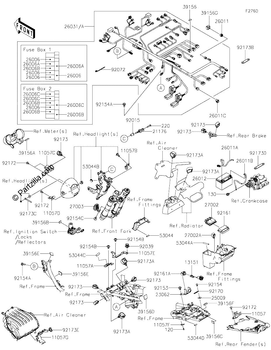 Diagrama de CHASSIS ELECTRICAL EQUIPMENT
