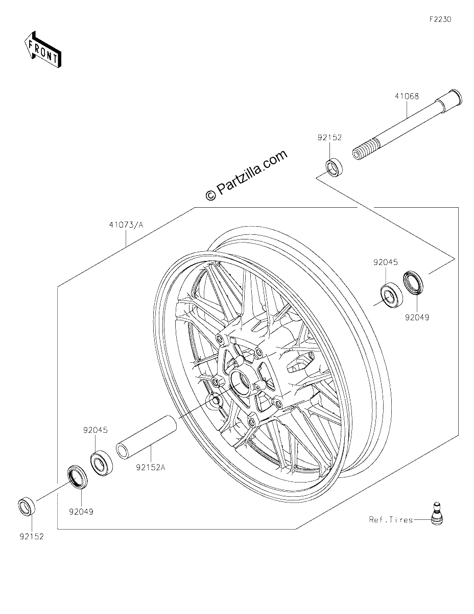 Diagrama de FRONT WHEEL