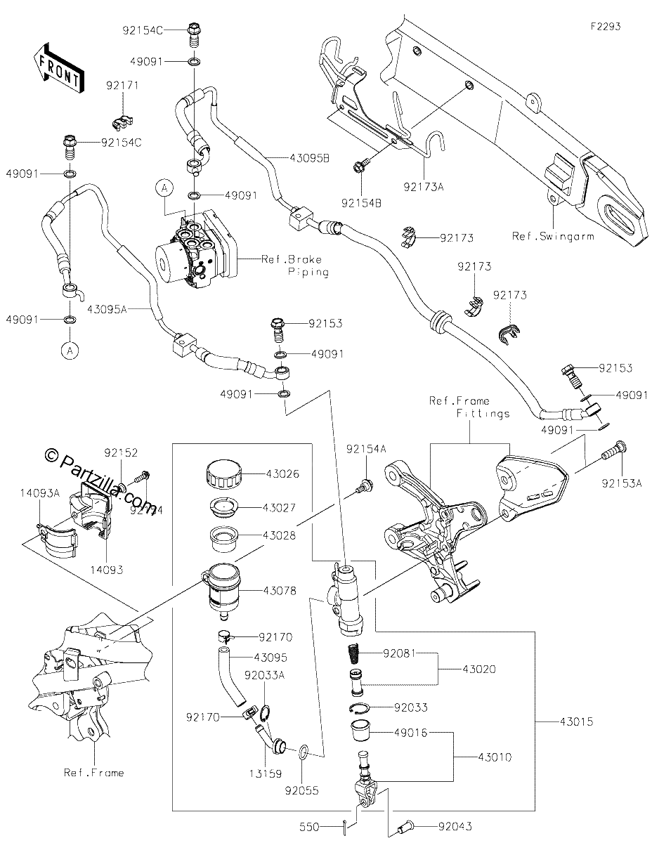 Diagrama de REAR MASTER CYLINDER