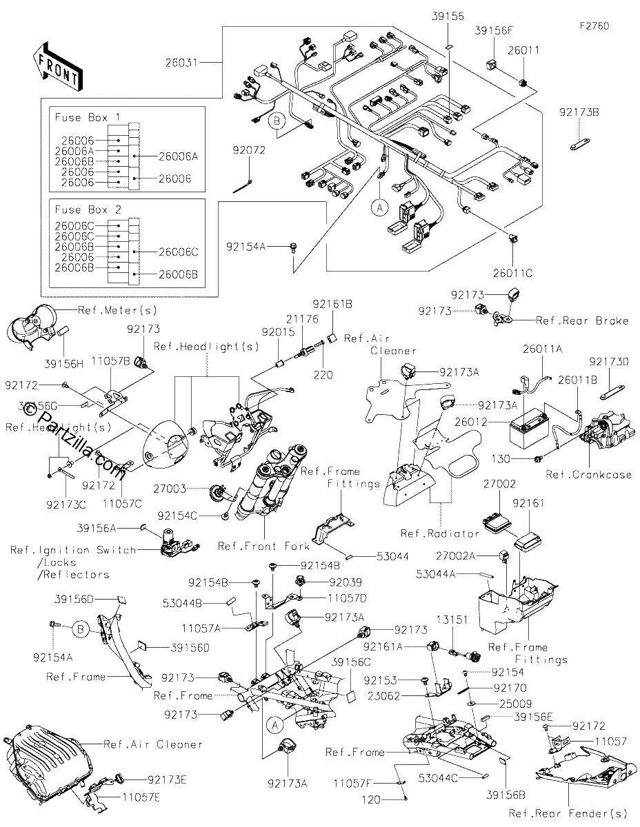 Diagrama de CHASSIS ELECTRICAL EQUIPMENT