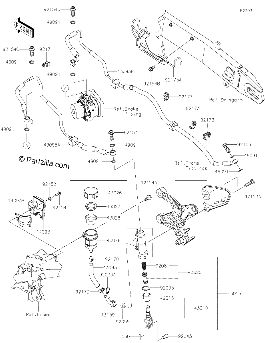 Diagrama de REAR MASTER CYLINDER