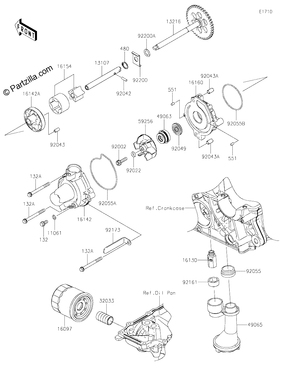 Diagrama de OIL PUMP OIL FILTER