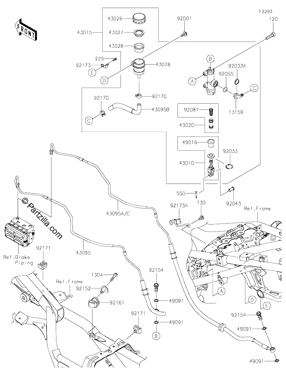 Diagrama de REAR MASTER CYLINDER