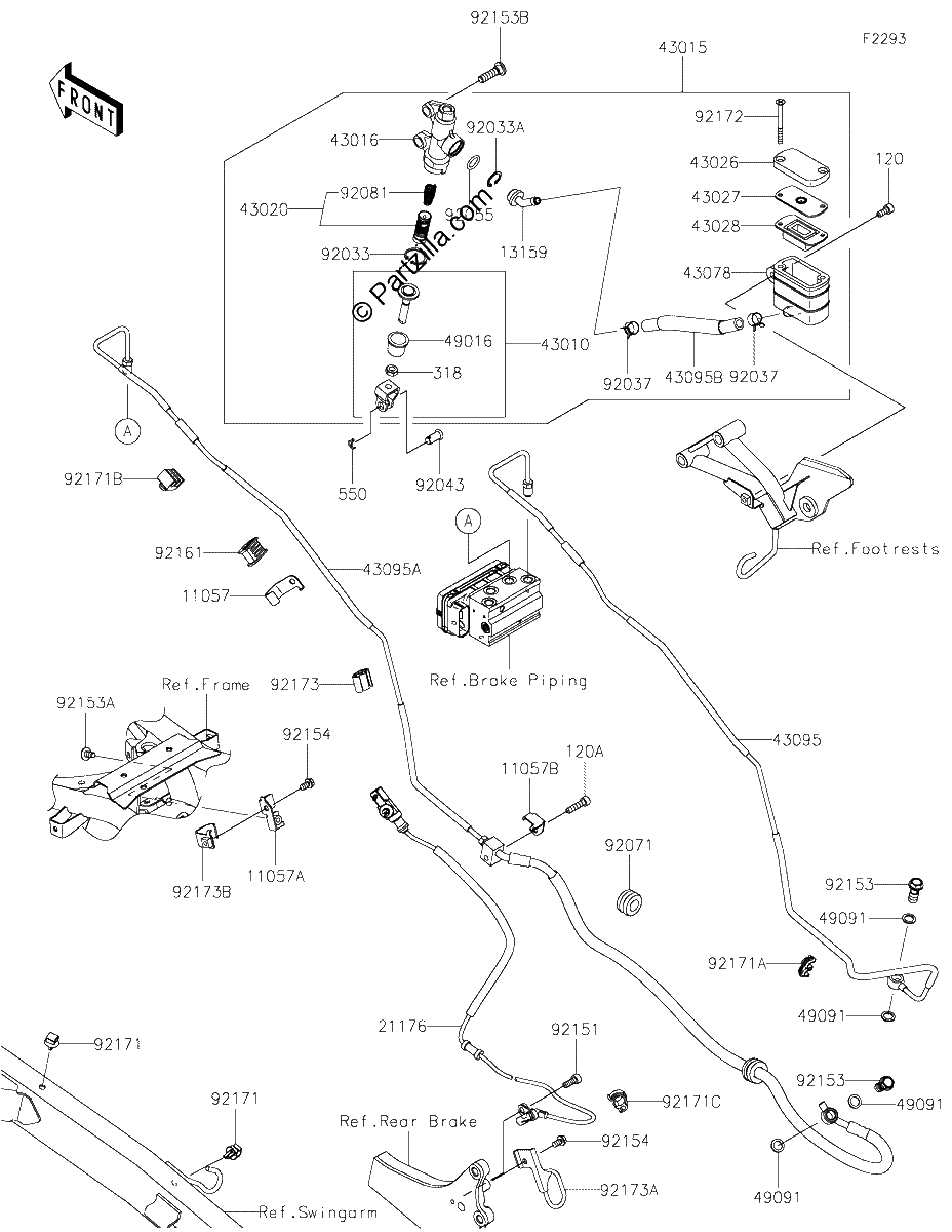 Diagrama de REAR MASTER CYLINDER