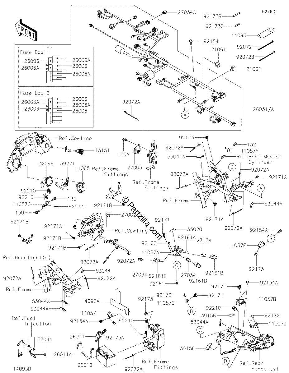 Diagrama de CHASSIS ELECTRICAL EQUIPMENT