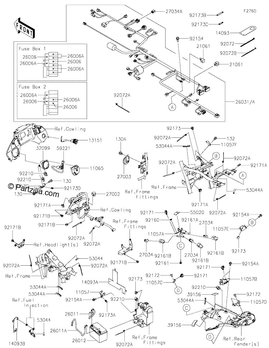 Diagrama de CHASSIS ELECTRICAL EQUIPMENT