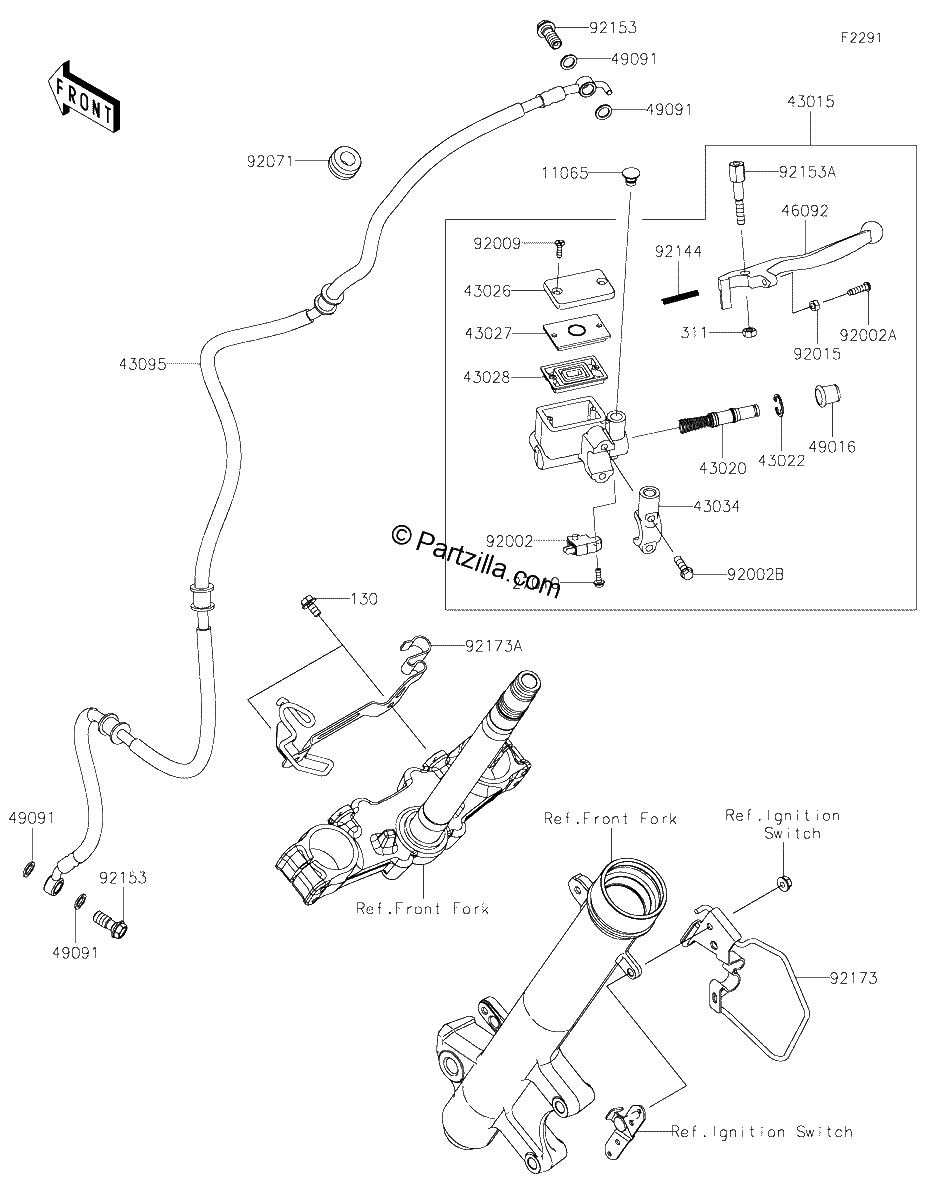 Diagrama de FRONT MASTER CYLINDER