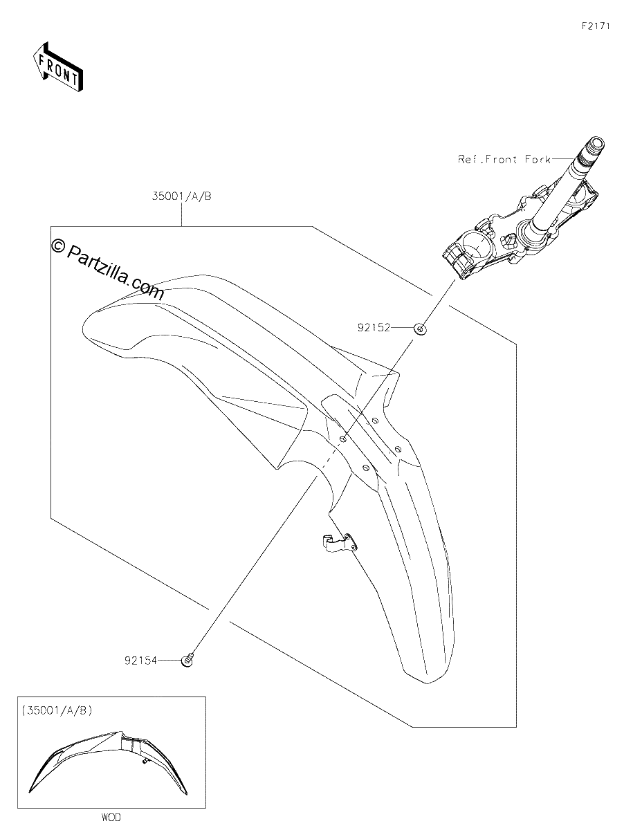 Diagrama de FRONT FENDER S