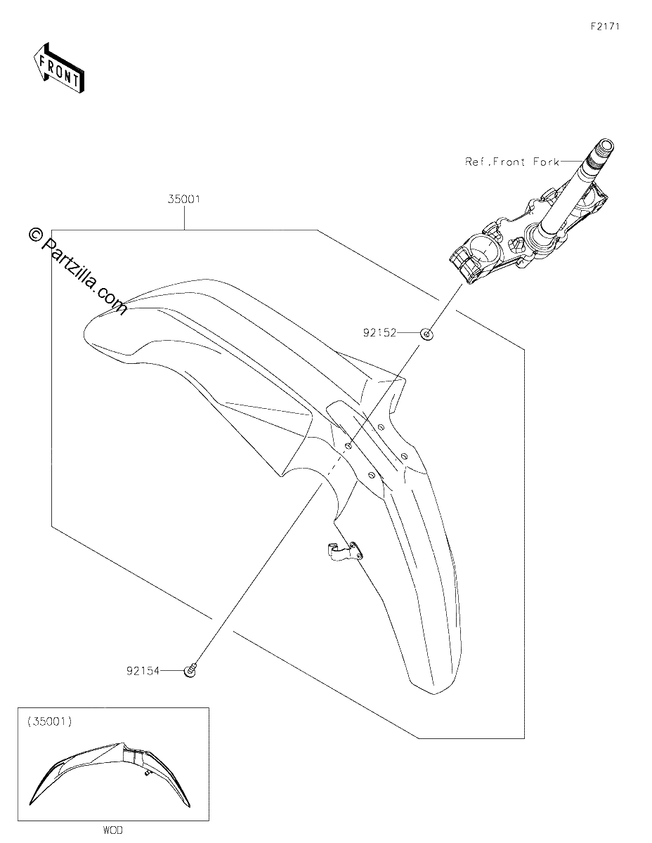 Diagrama de FRONT FENDER S
