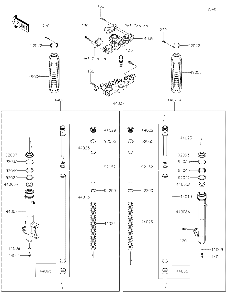 Diagrama de FRONT FORK