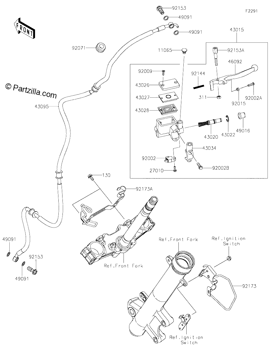 Diagrama de FRONT MASTER CYLINDER
