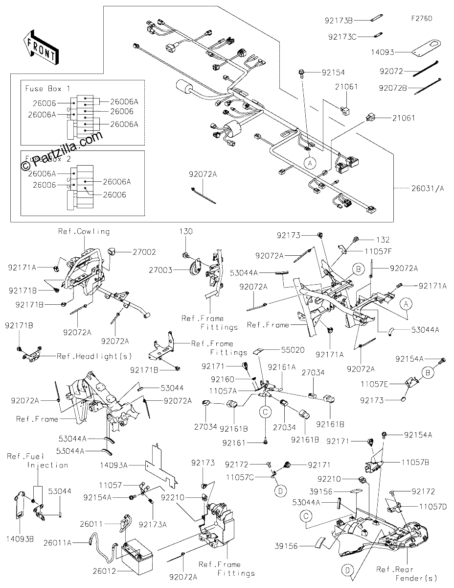 Diagrama de CHASSIS ELECTRICAL EQUIPMENT