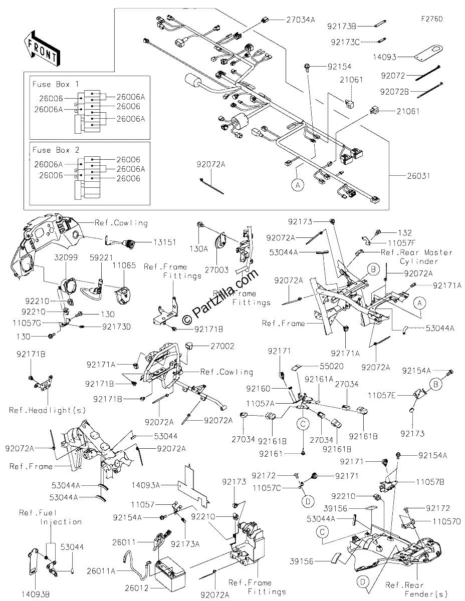 Diagrama de CHASSIS ELECTRICAL EQUIPMENT