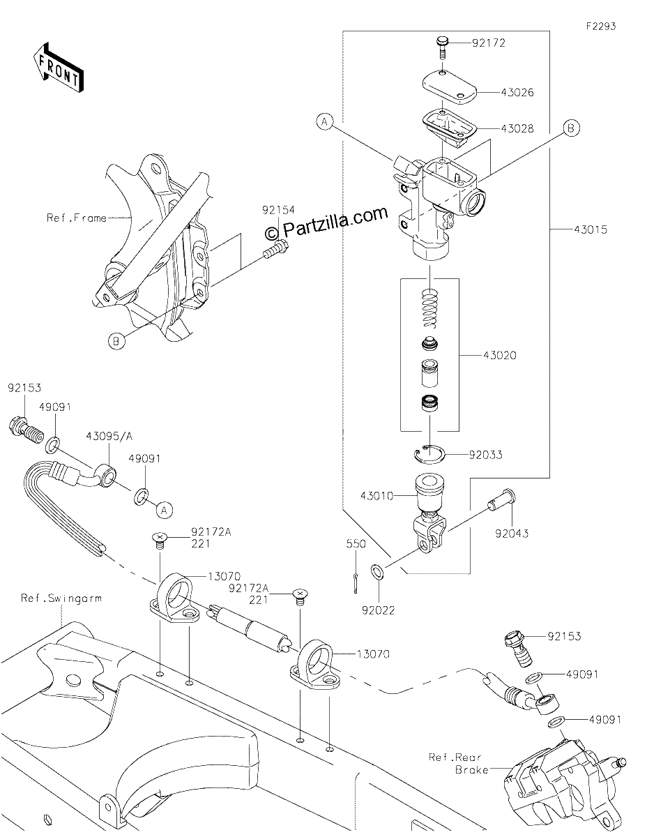 Diagrama de REAR MASTER CYLINDER