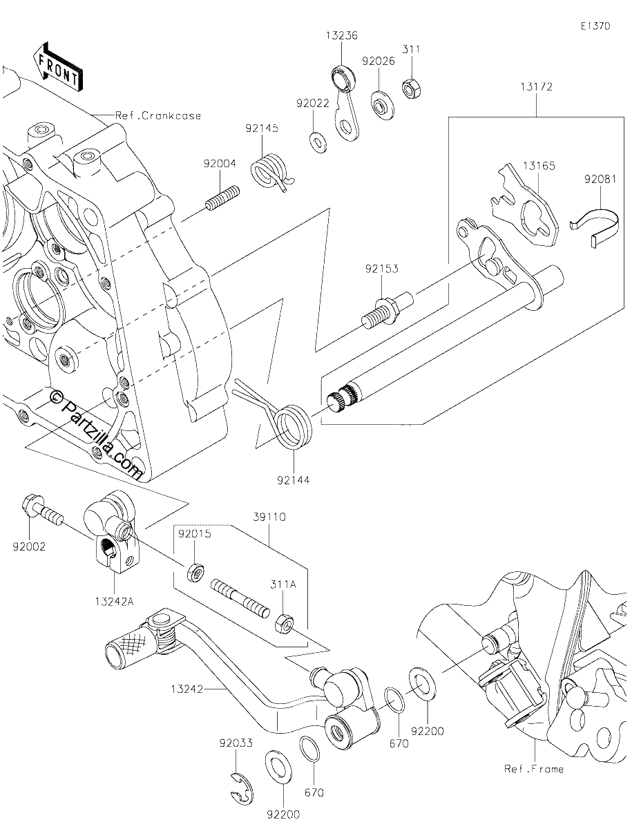 Diagrama de GEAR CHANGE MECHANISM