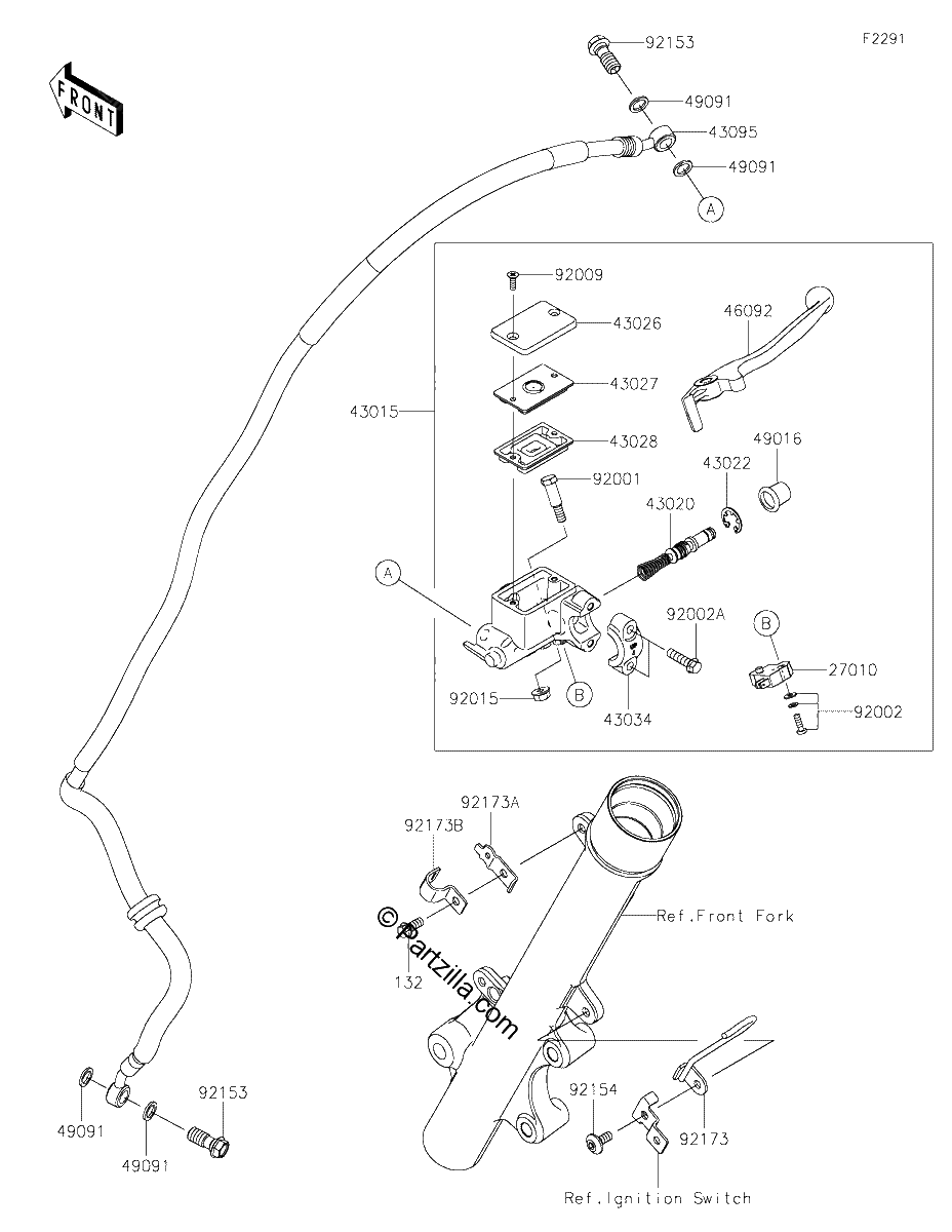 Diagrama de FRONT MASTER CYLINDER