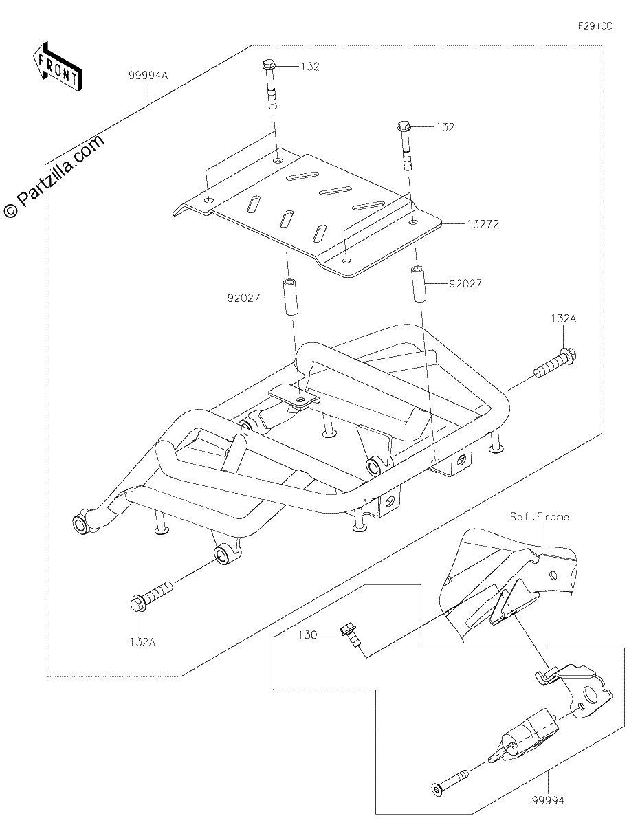 Diagrama de ACCESSORY HELMET LOCK AND CARRIER