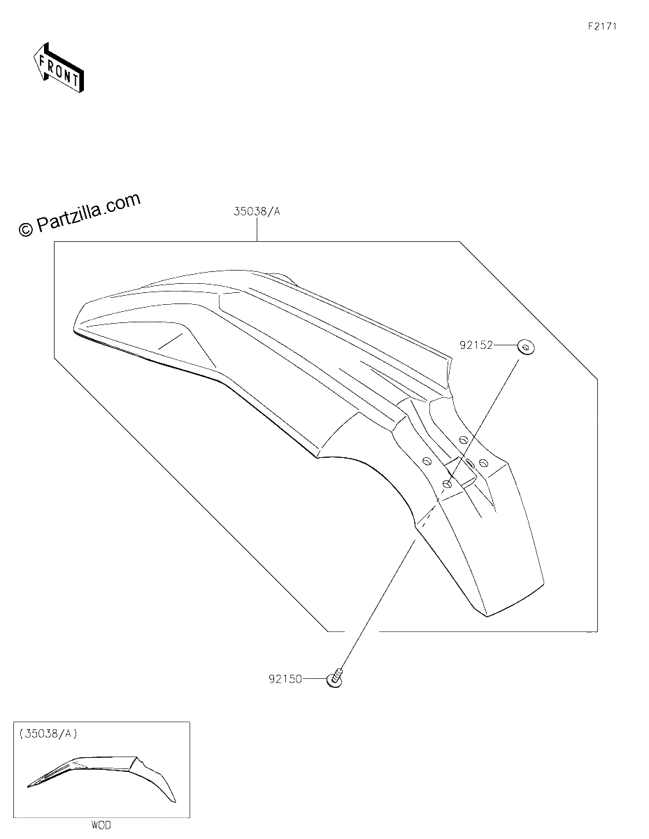 Diagrama de FRONT FENDER S