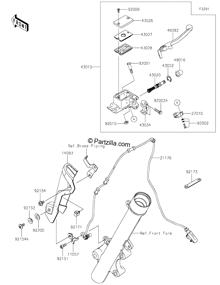 Diagrama de FRONT MASTER CYLINDER