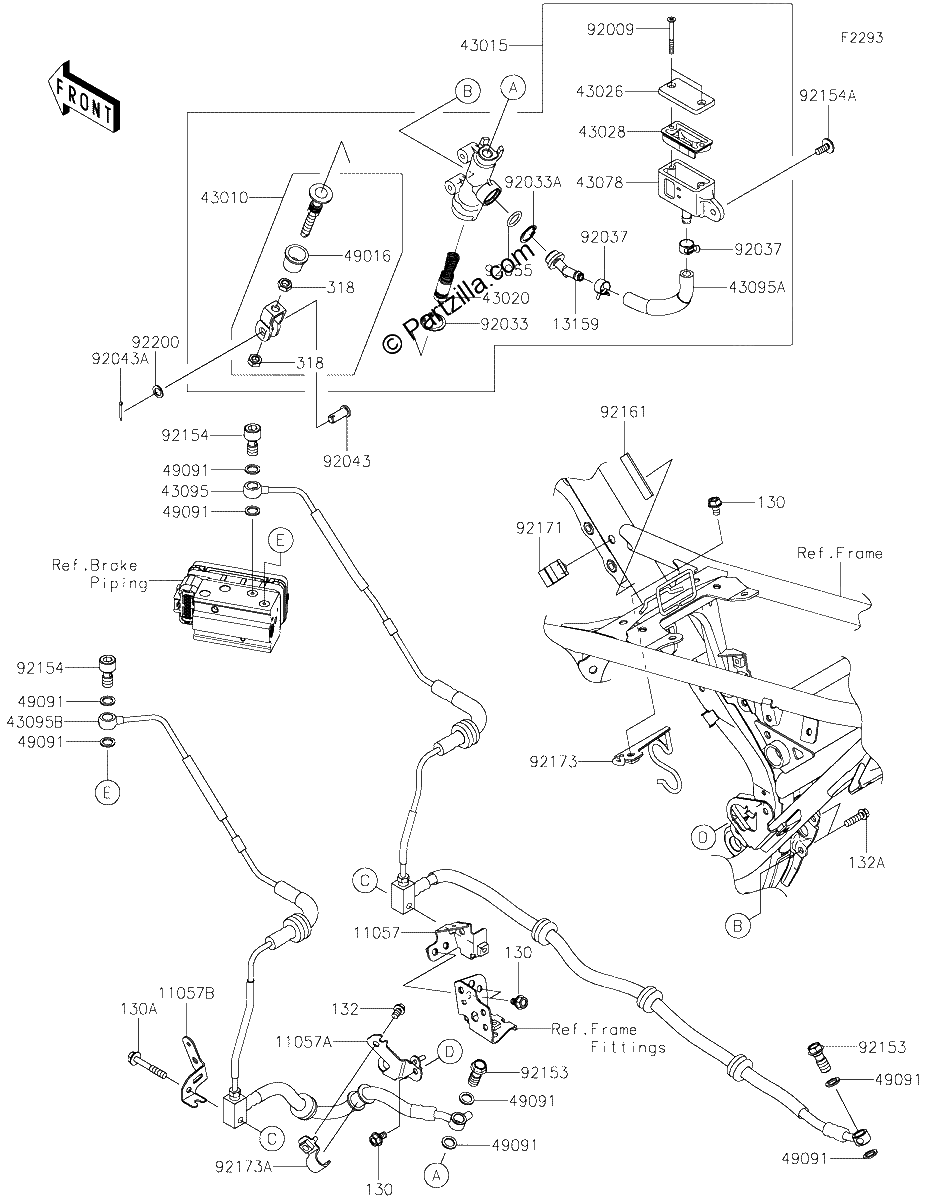Diagrama de REAR MASTER CYLINDER